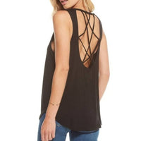 CHASER Cool Jersey Strappy Scoop Back Muscle Tank