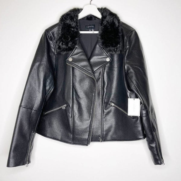 1. STATE Black Faux Leather Jacket