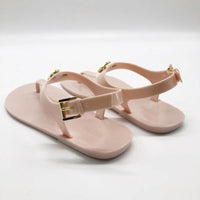 MICHAEL KORS Mira Pink Jelly Flat Thong Sandals