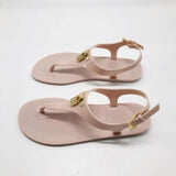 MICHAEL KORS Mira Pink Jelly Flat Thong Sandals
