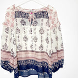 VINCE CAMUTO Floral Sheer Blouse
