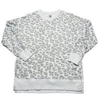 AERIE Gray Leopard Oversized Sweatshirt