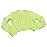 525 America Lime Green Thick Knit Sweater