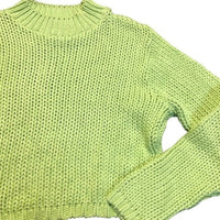 525 America Lime Green Thick Knit Sweater
